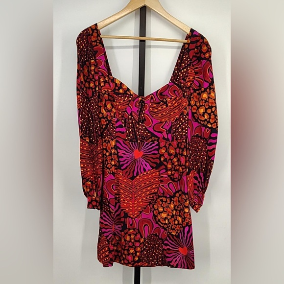 Farm Rio Leopard Hearts Mini Dress - Picture 4 of 4